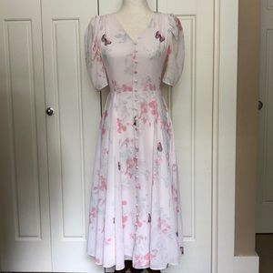 Rachel Parcell pink butterfly spring dress